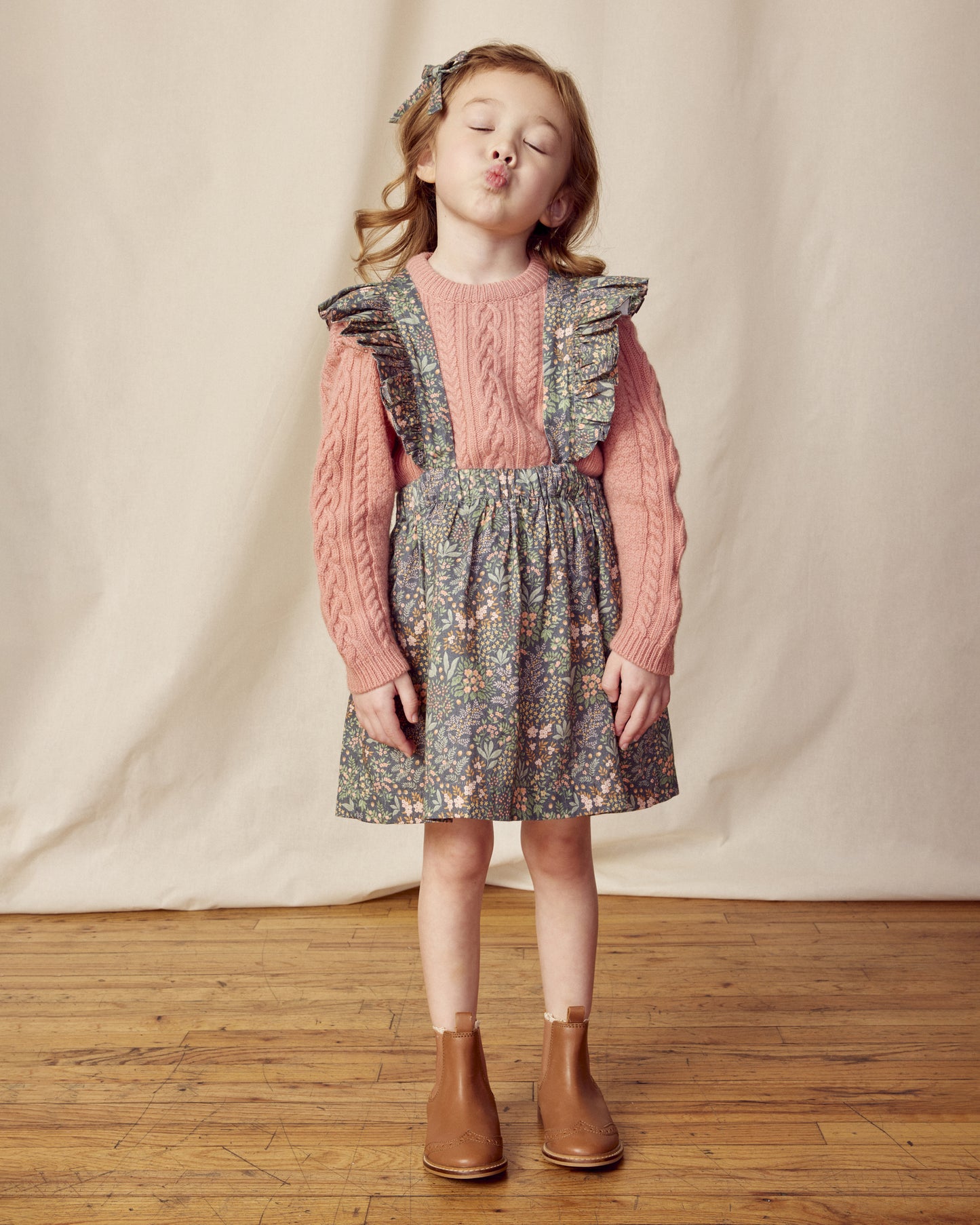 Selma Skirt - Autumn Garden Greyish Blue
