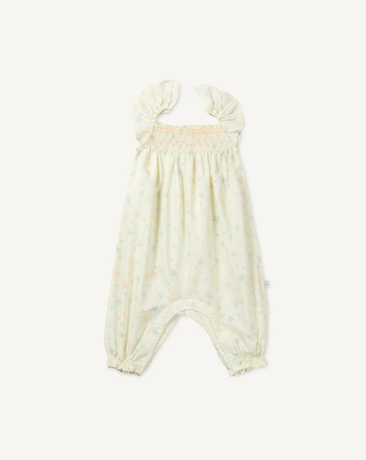 Emma Baby Smocked Overalls Romper - Star Fish