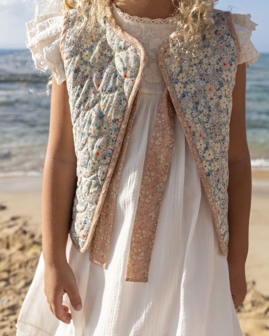 Lou Reversible Light Quilted Jacket - Garden Flowers & Amelia