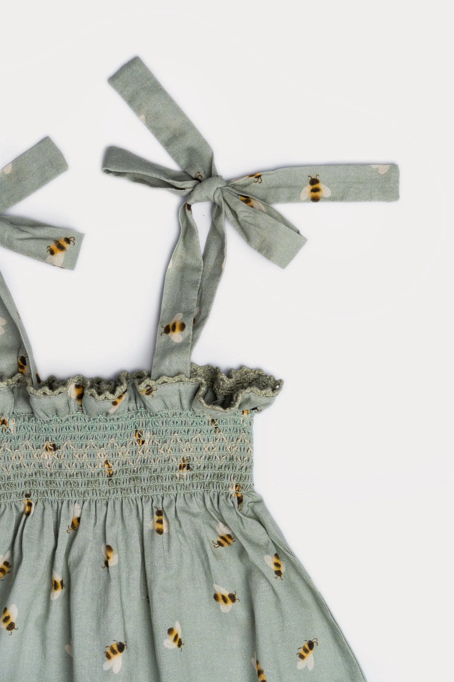 Audrey Smocked Romper - Honey Bees