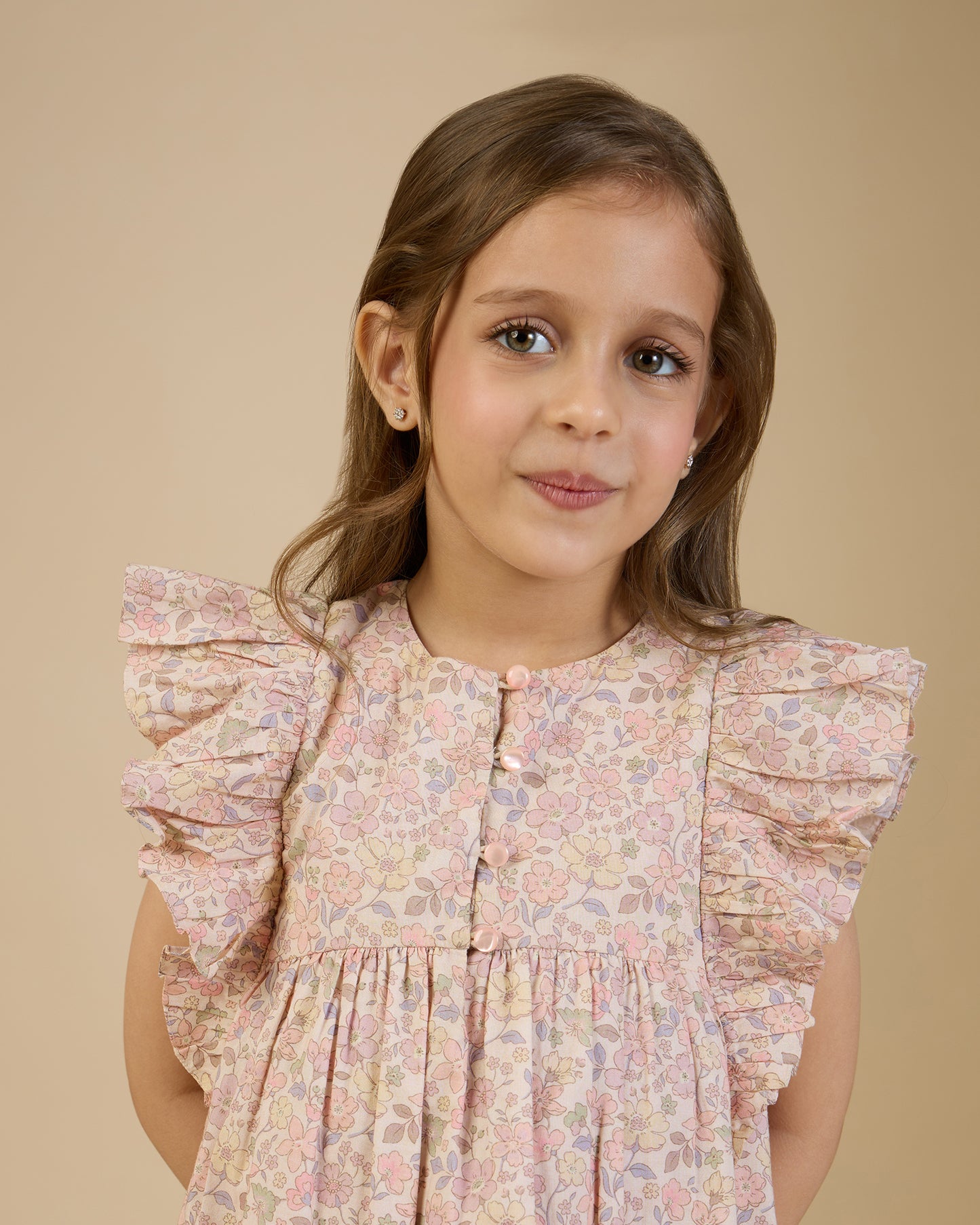Clothilde Dress - Muted Garden Flowers