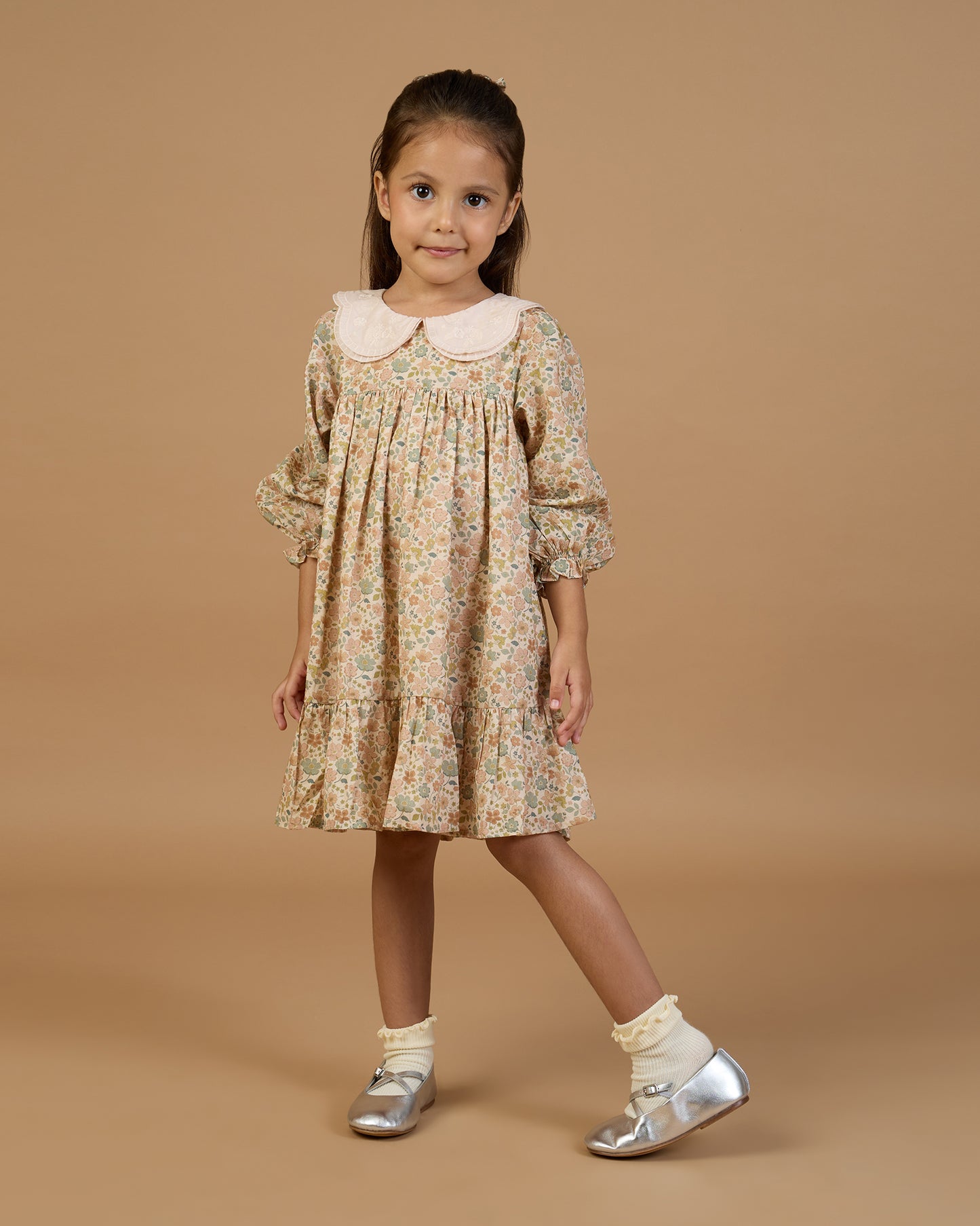 Virginia Dress - Garden Flowers Cream