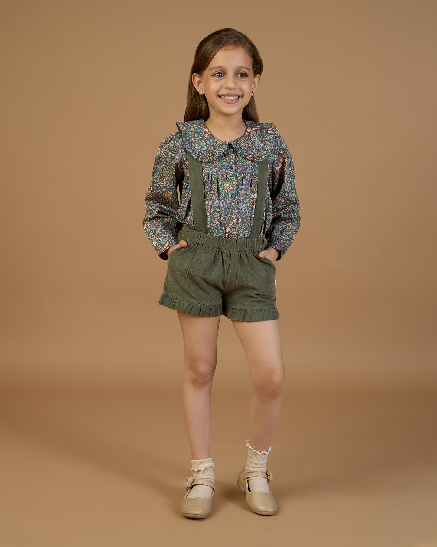 Colette Blouse- Autumn Garden Greyish Blue