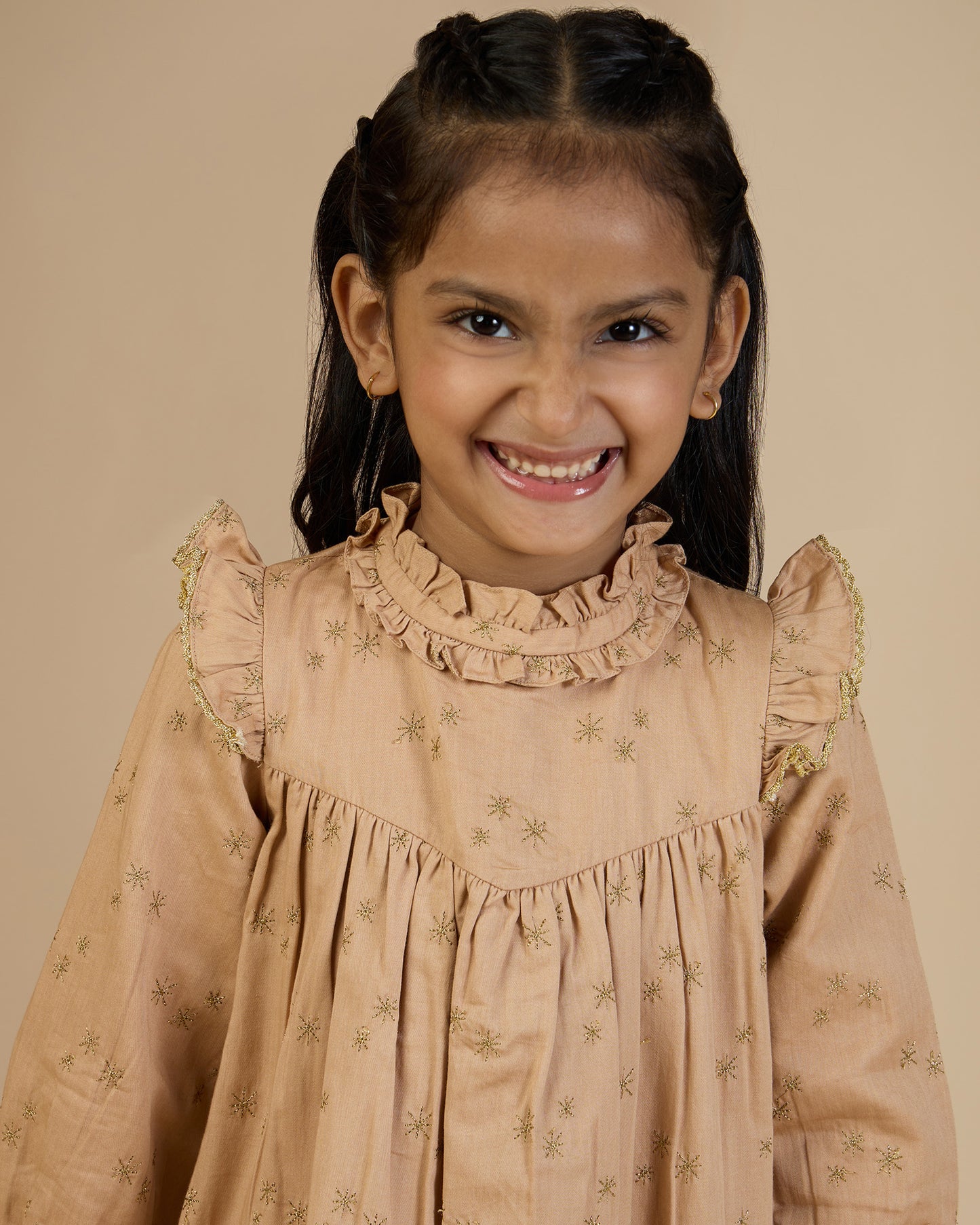 Ceremonial Louise Dress- Beige