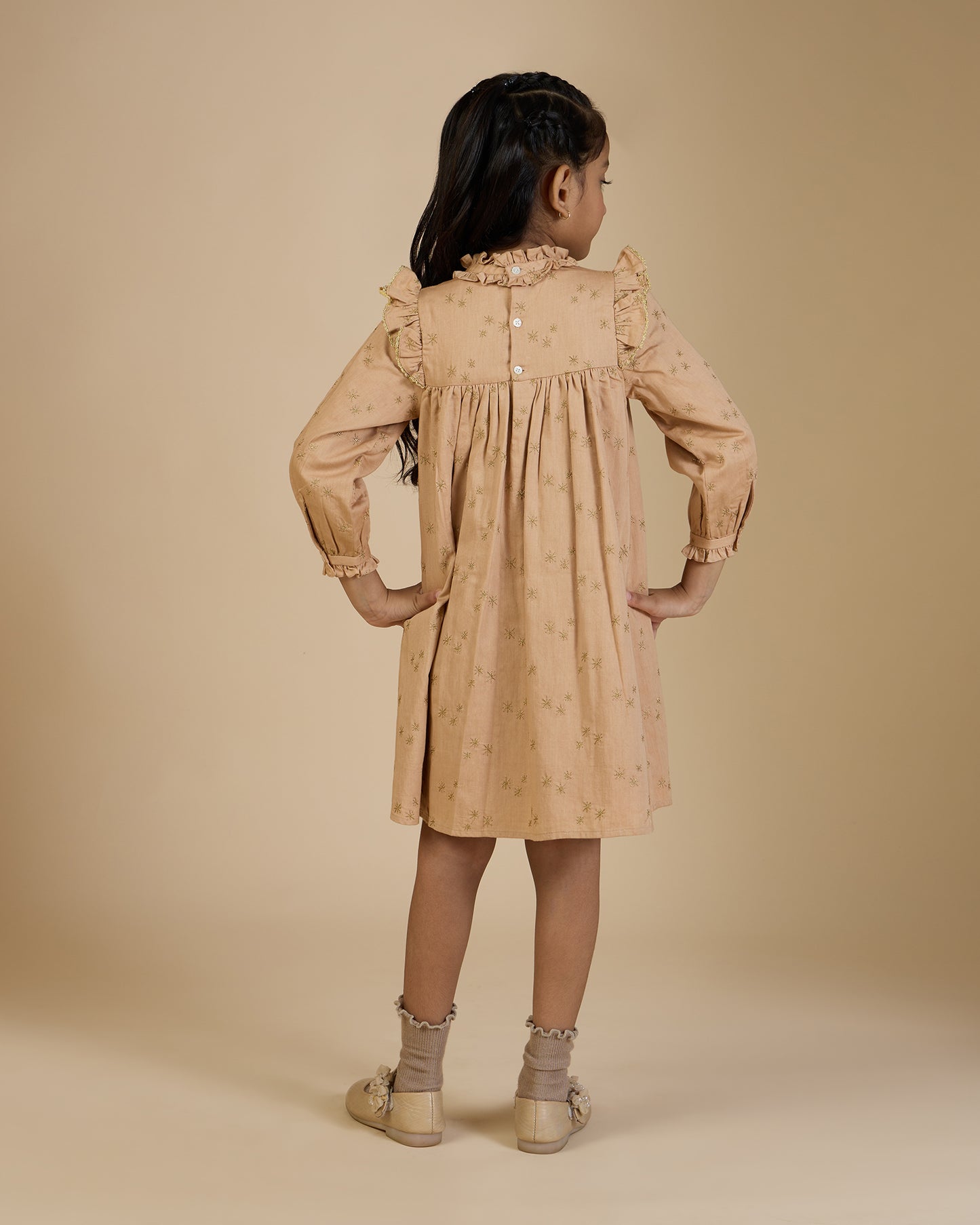 Ceremonial Louise Dress- Beige