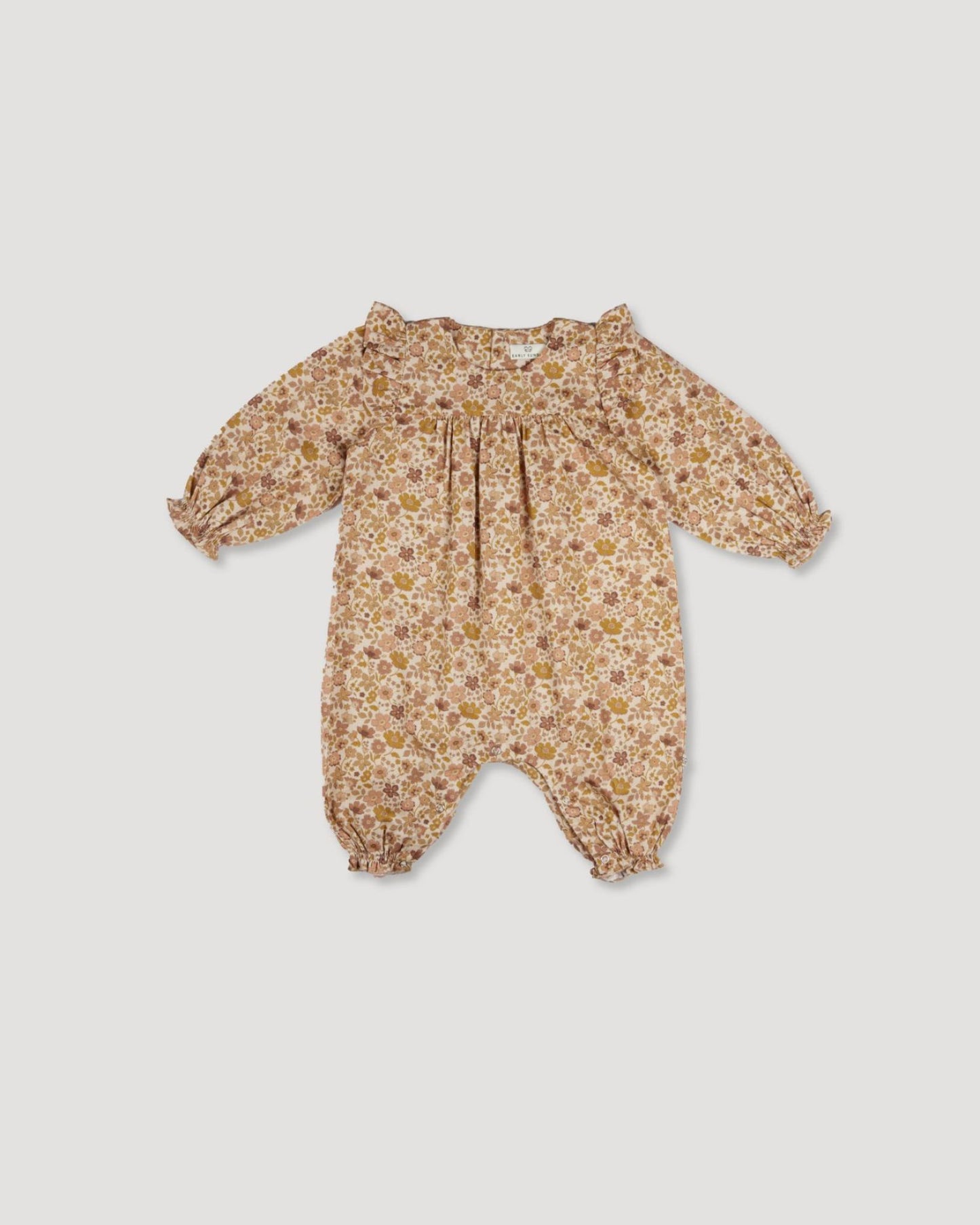 The Martha Baby Overalls Romper - Dusty Pink