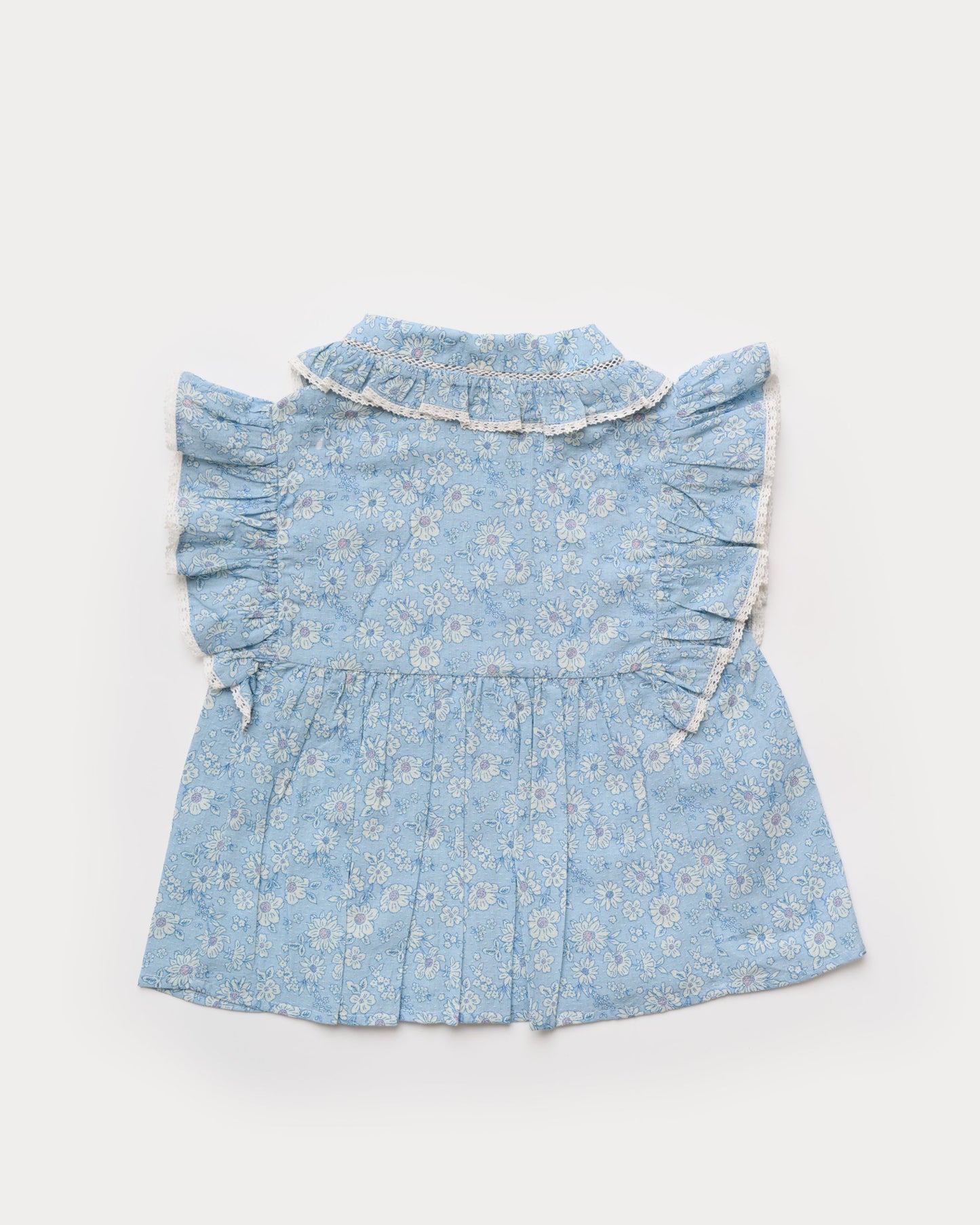 Diana Blouse - Tonal Floral Blue print