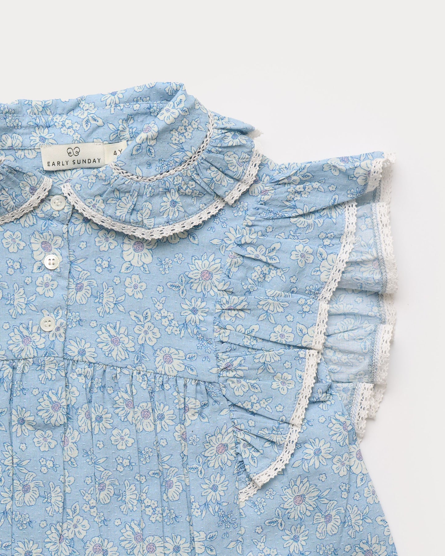 Diana Blouse - Tonal Floral Blue print