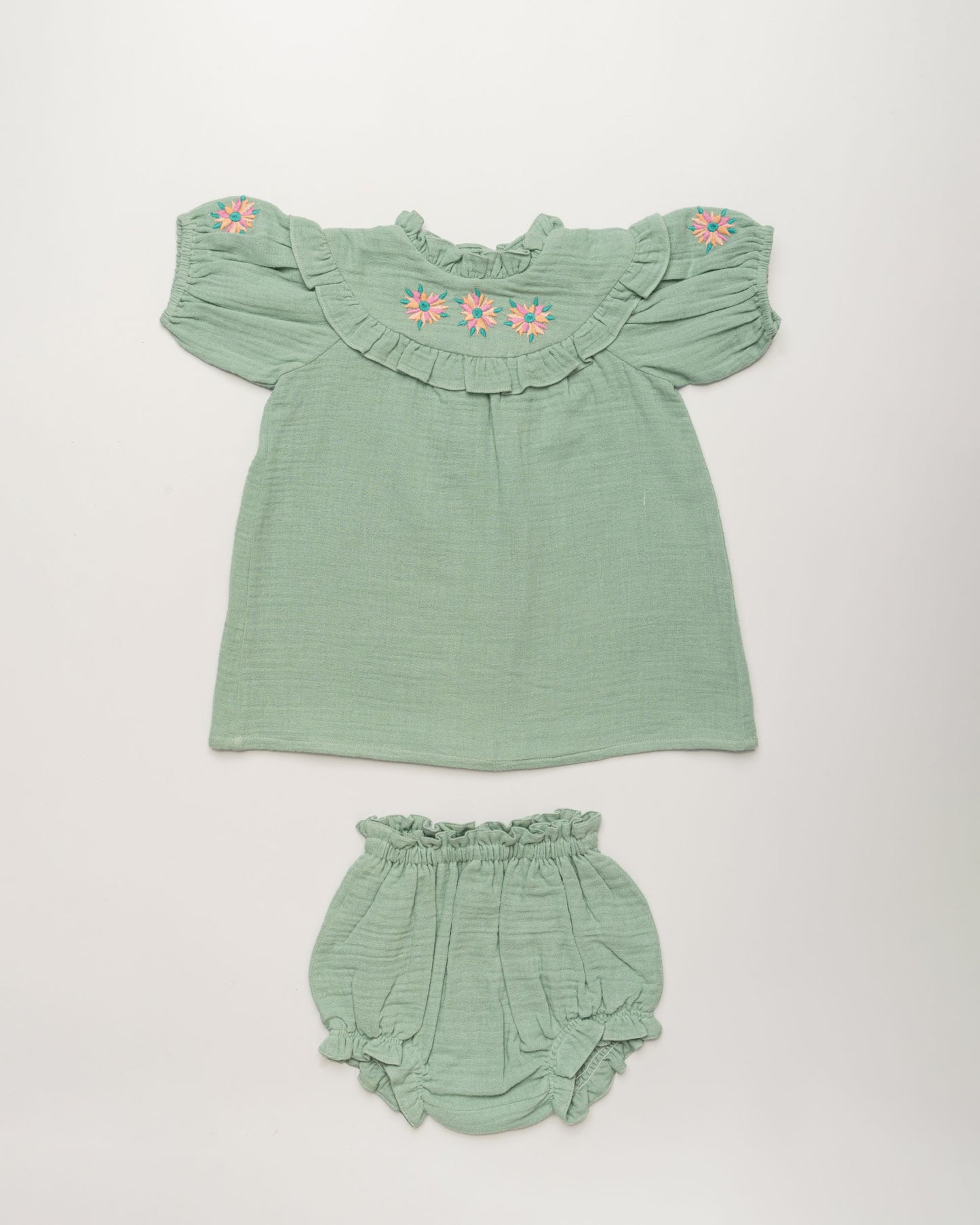 Charlie Baby Dress & Bloomer Set - Mint