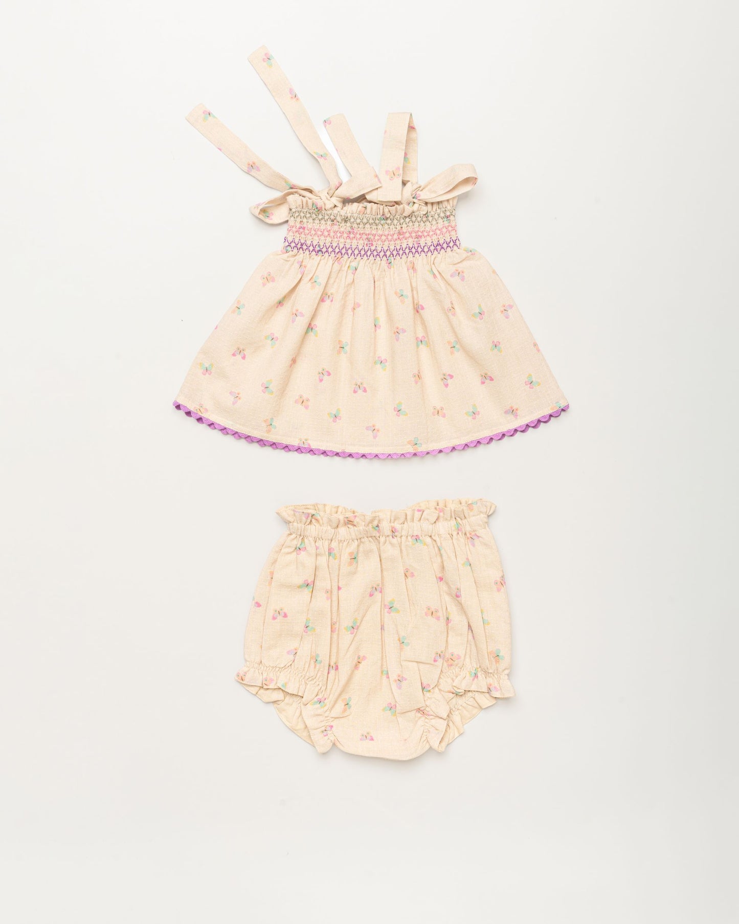 Didi Baby Smock Top & Bloomer Set - Butterflies print