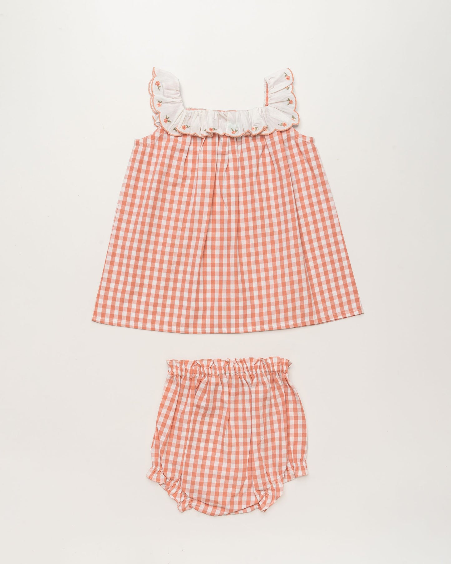 Diana Baby Dress with Bloomer Set - Peony