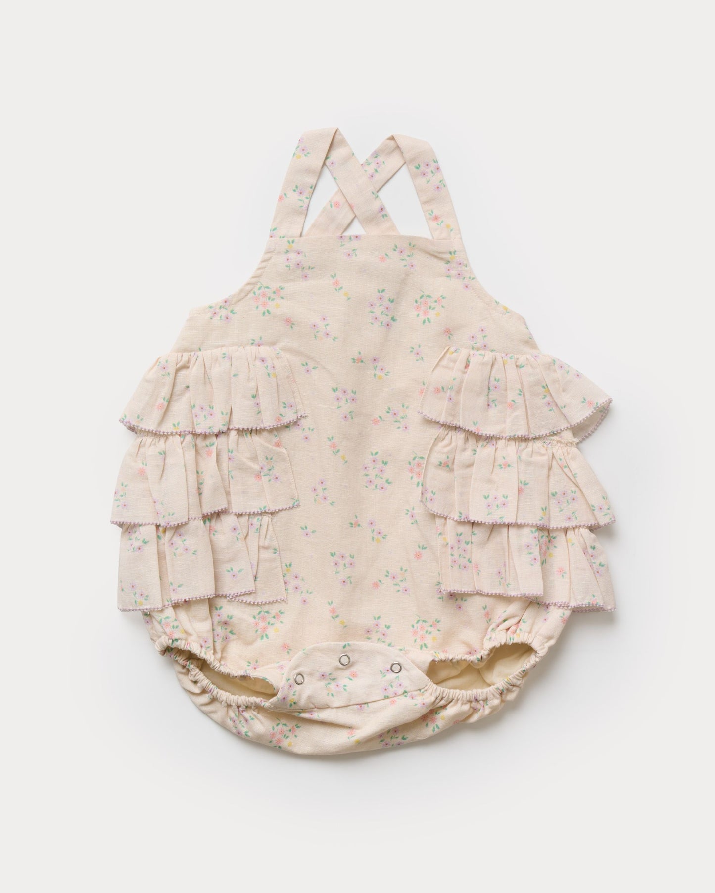 Edie Baby Romper - Painted Bouquet print