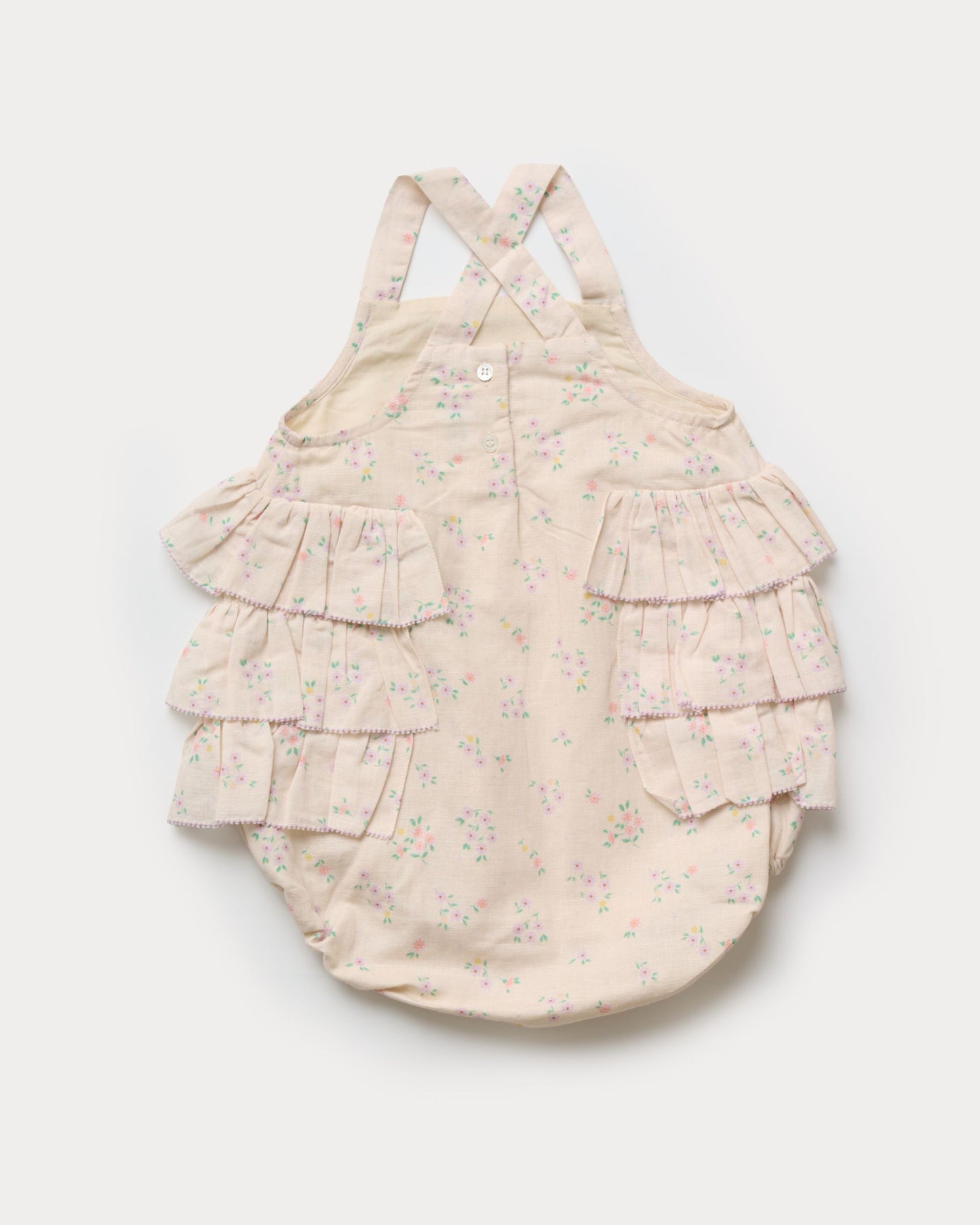 Edie Baby Romper - Painted Bouquet print
