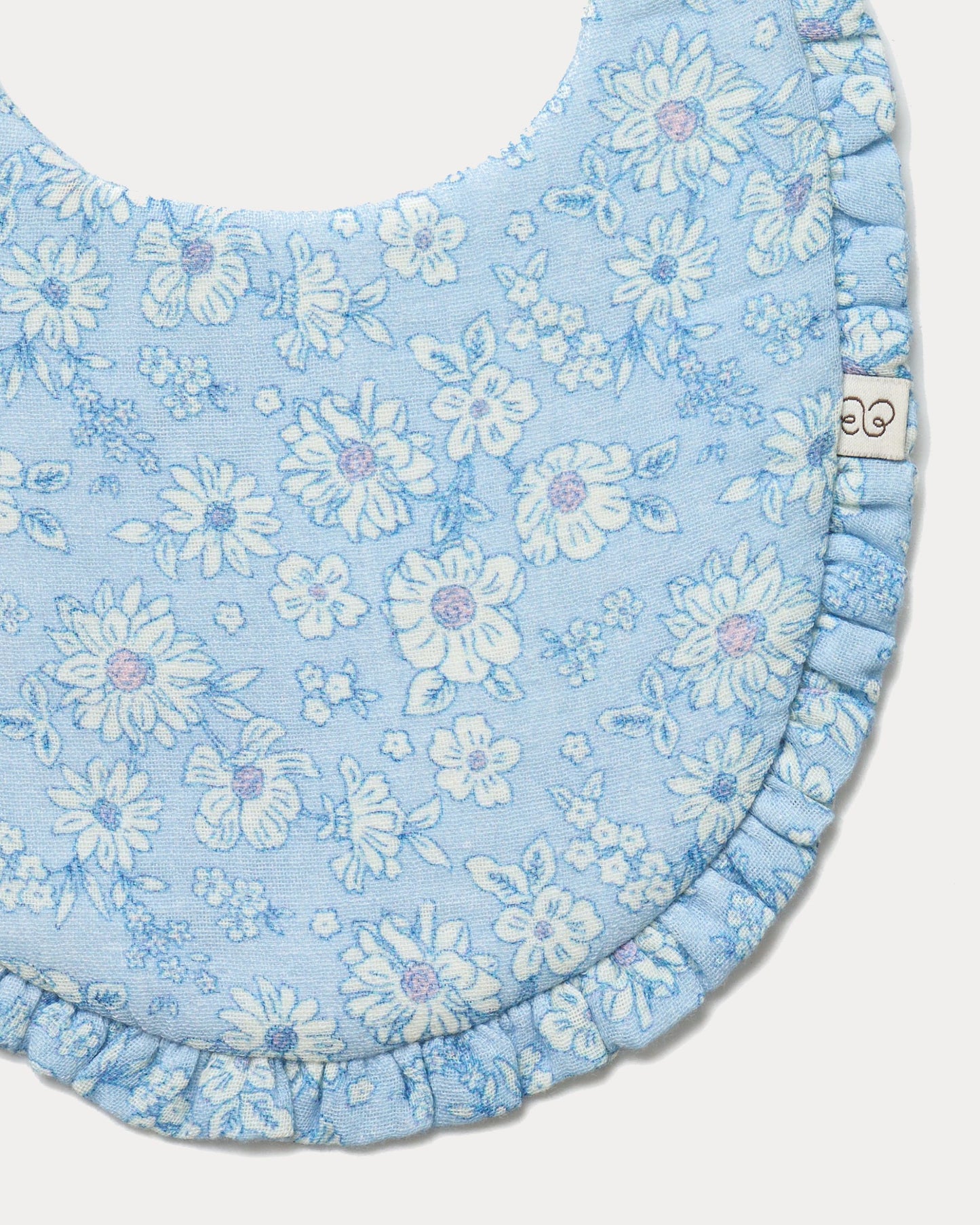 printed-cotton-double-gauze-tonal-floral-blue-closeup-flat-lay-closeup flat-lay view