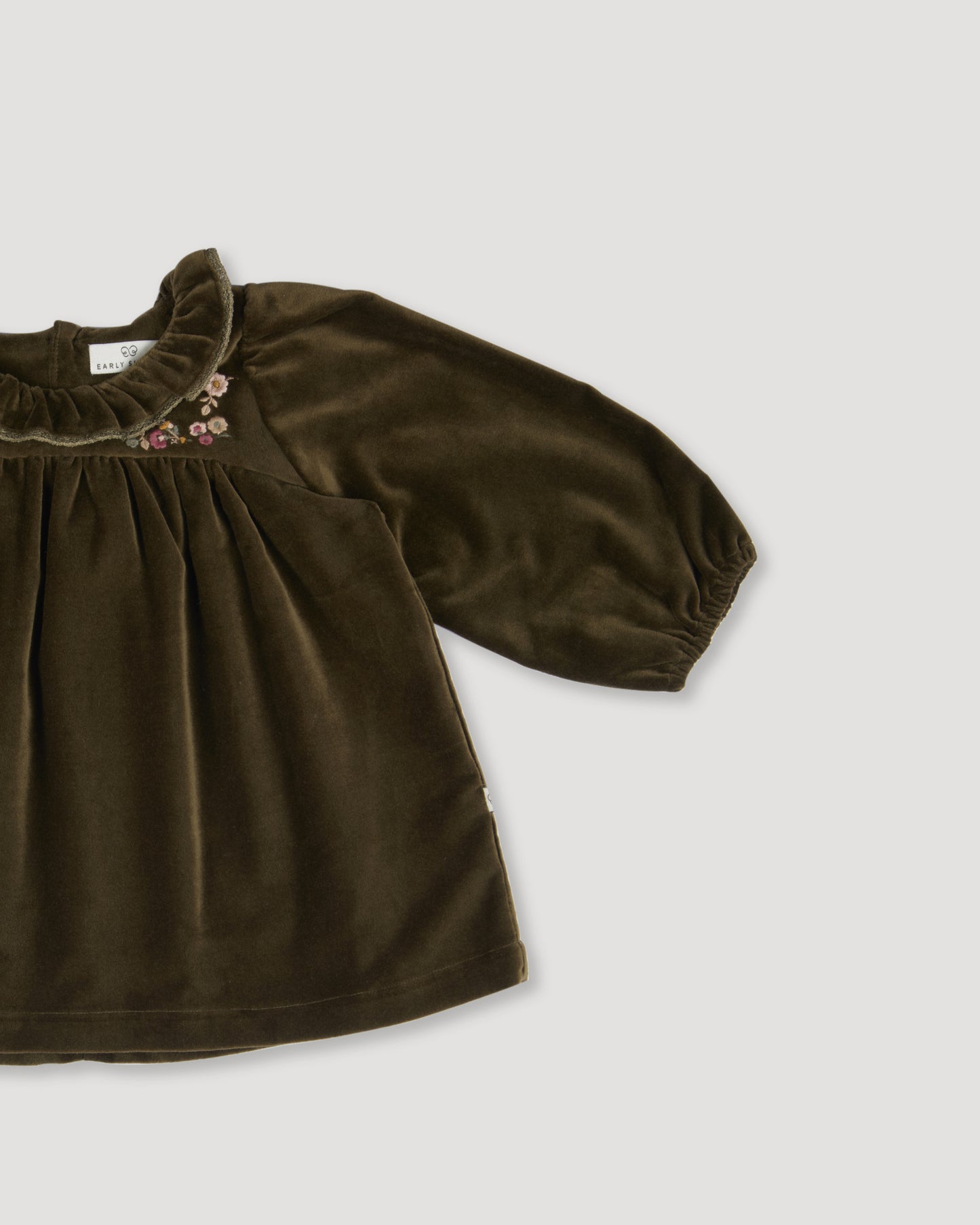The Baby Belle Dress & Bloomer Set (Ceremonial) - Dark Eucalyptus Green