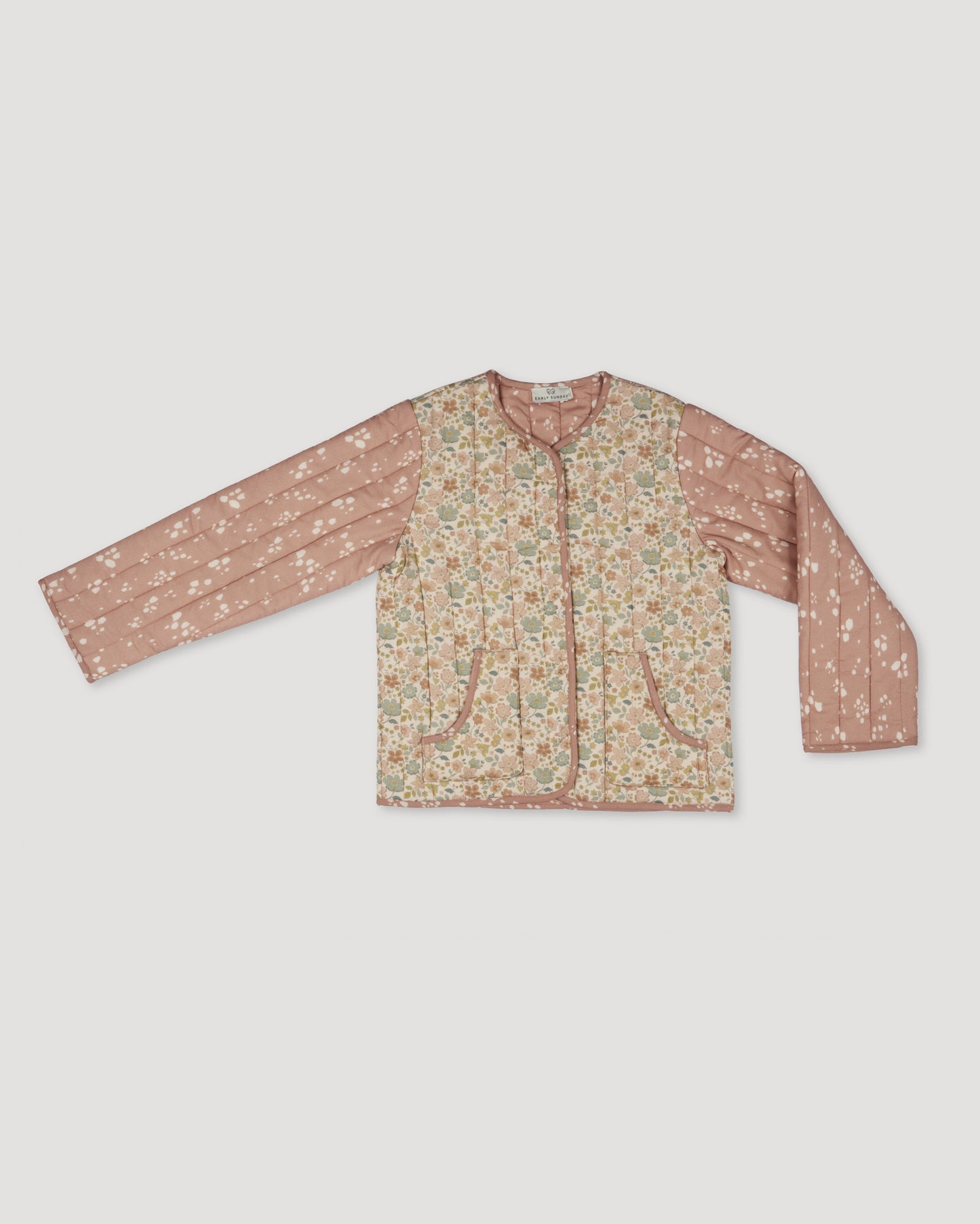 Harriet Jacket - Pinkish Brown & Cream