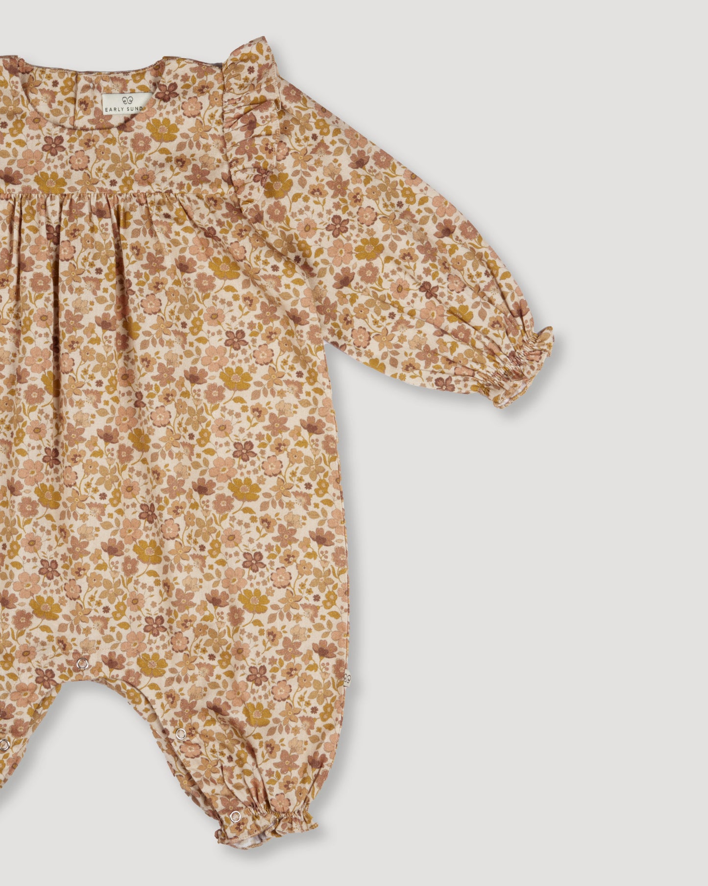 The Martha Baby Overalls Romper - Dusty Pink