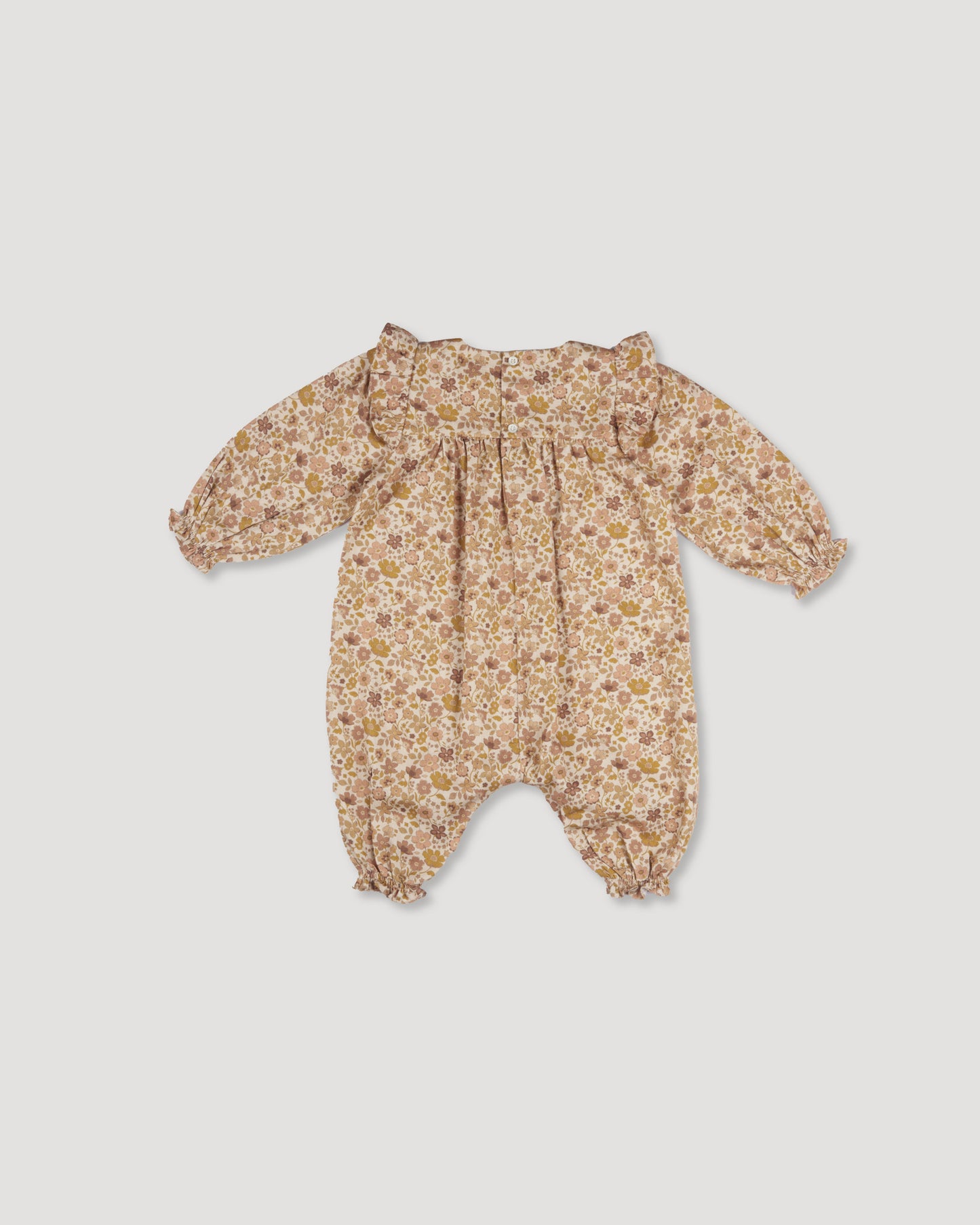 The Martha Baby Overalls Romper - Dusty Pink