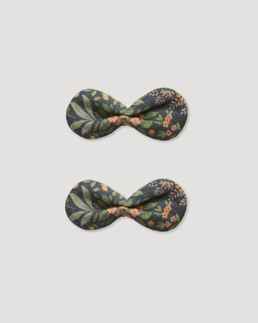 Penelope Alligator Clip - Autumn Garden Greyish Blue