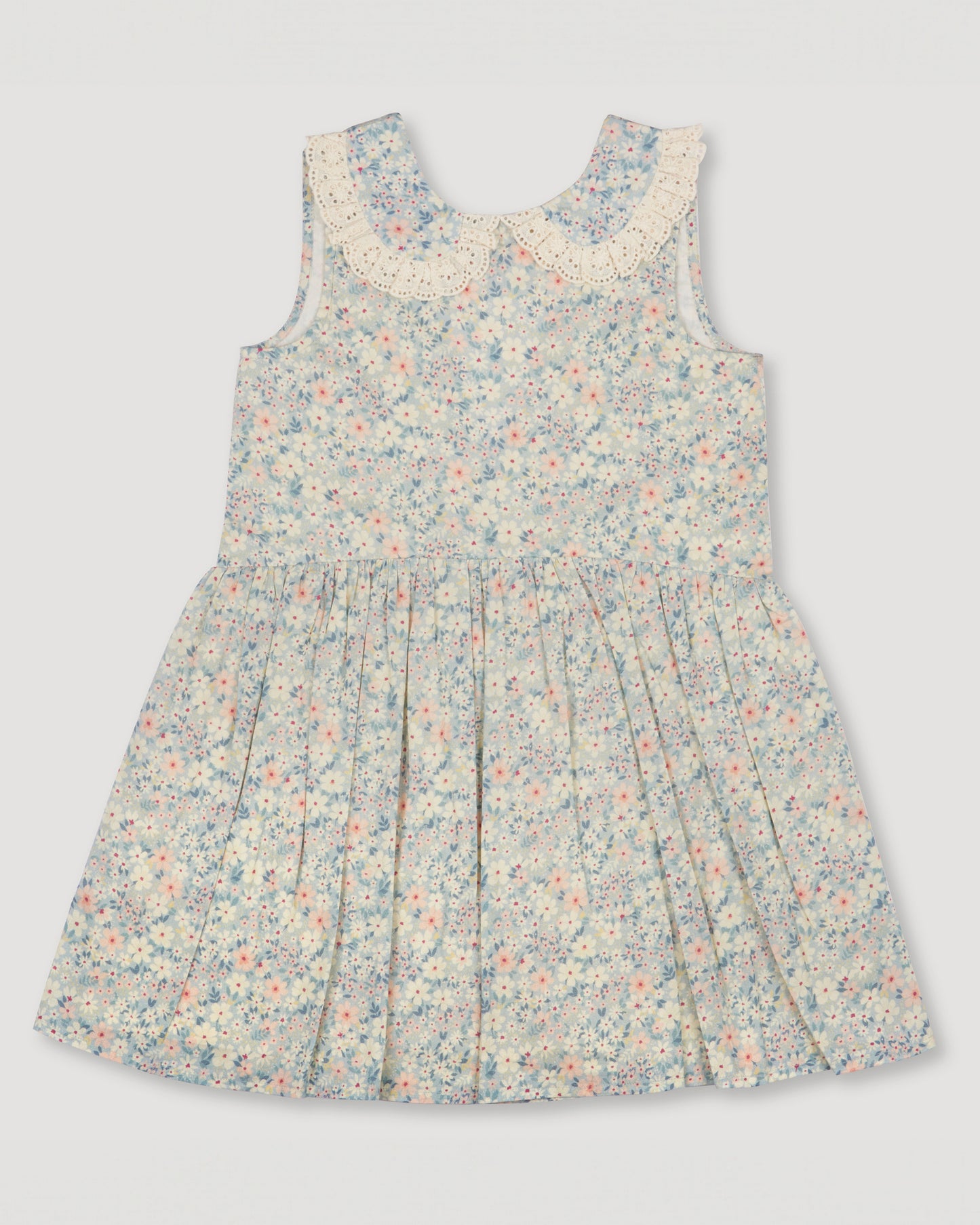 Early Sunday, LYS Dress in Amelia print, made from Printed Cotton Cambric fabric, featuring flattering fit with delicate finishes, combining style and functionality for an effortlessly elegant look, shown in a front flat-lay view