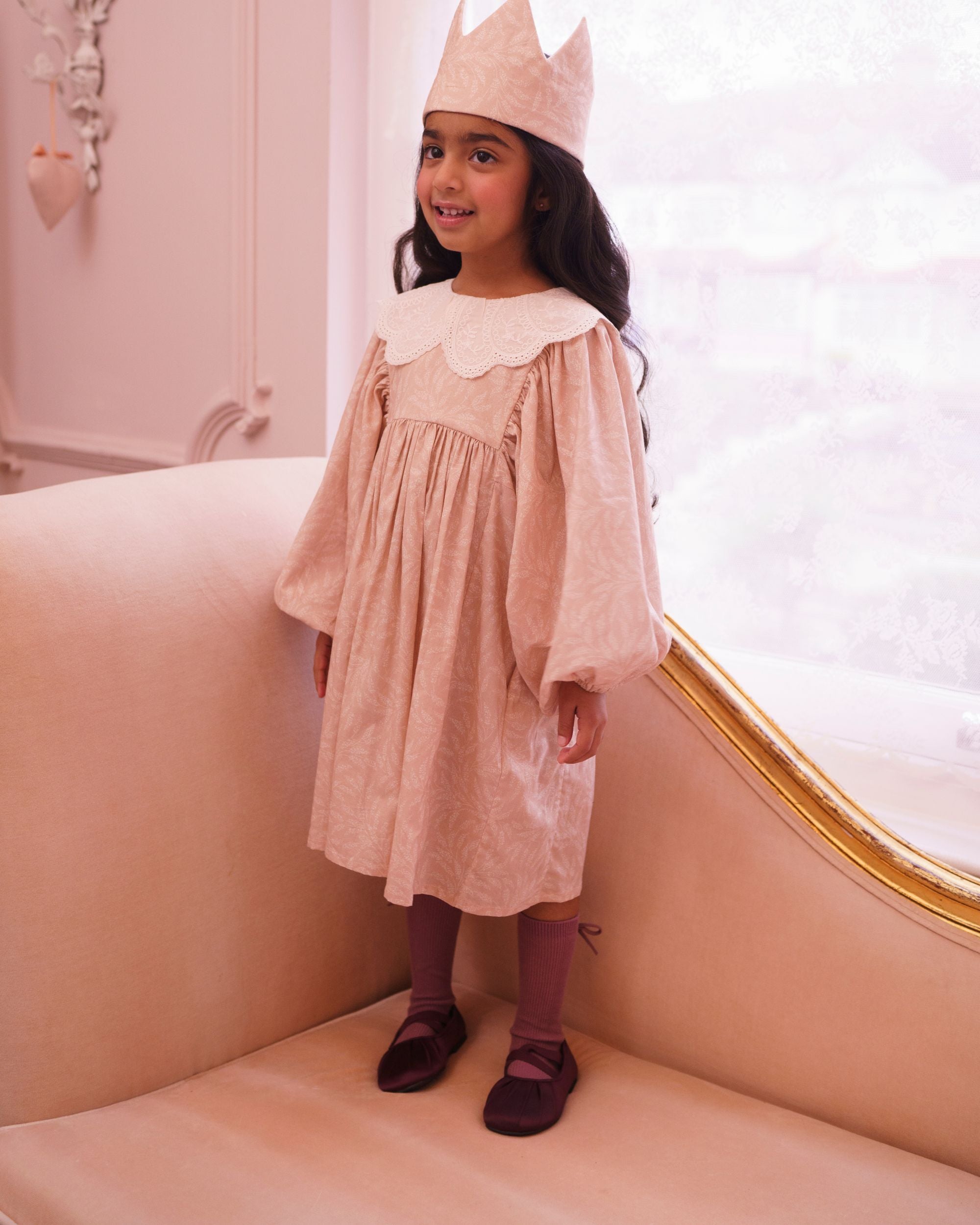Belle Dress - Feather print
