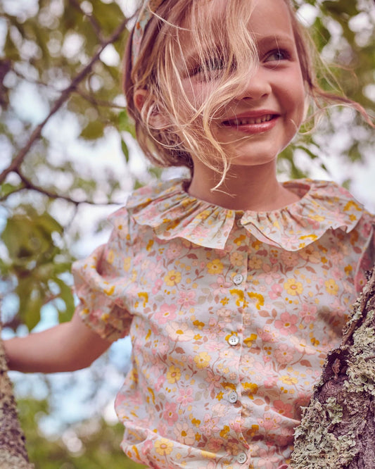 Elise Blouse - Garden Flower Printed