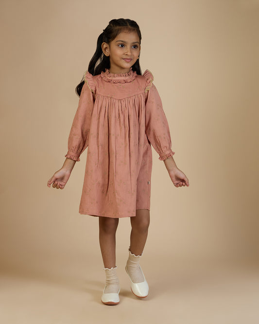 Ceremonial Louise Dress- Earthy Pink