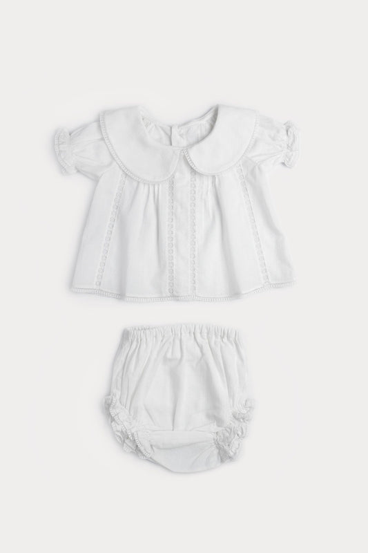 Elodie Blouse with Bloomer - Ivory