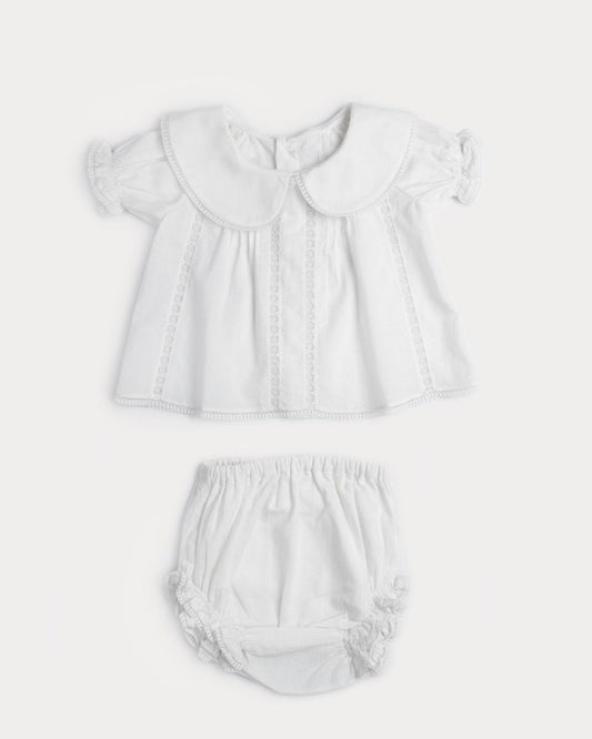 Elodie Blouse with Bloomer - Ivory