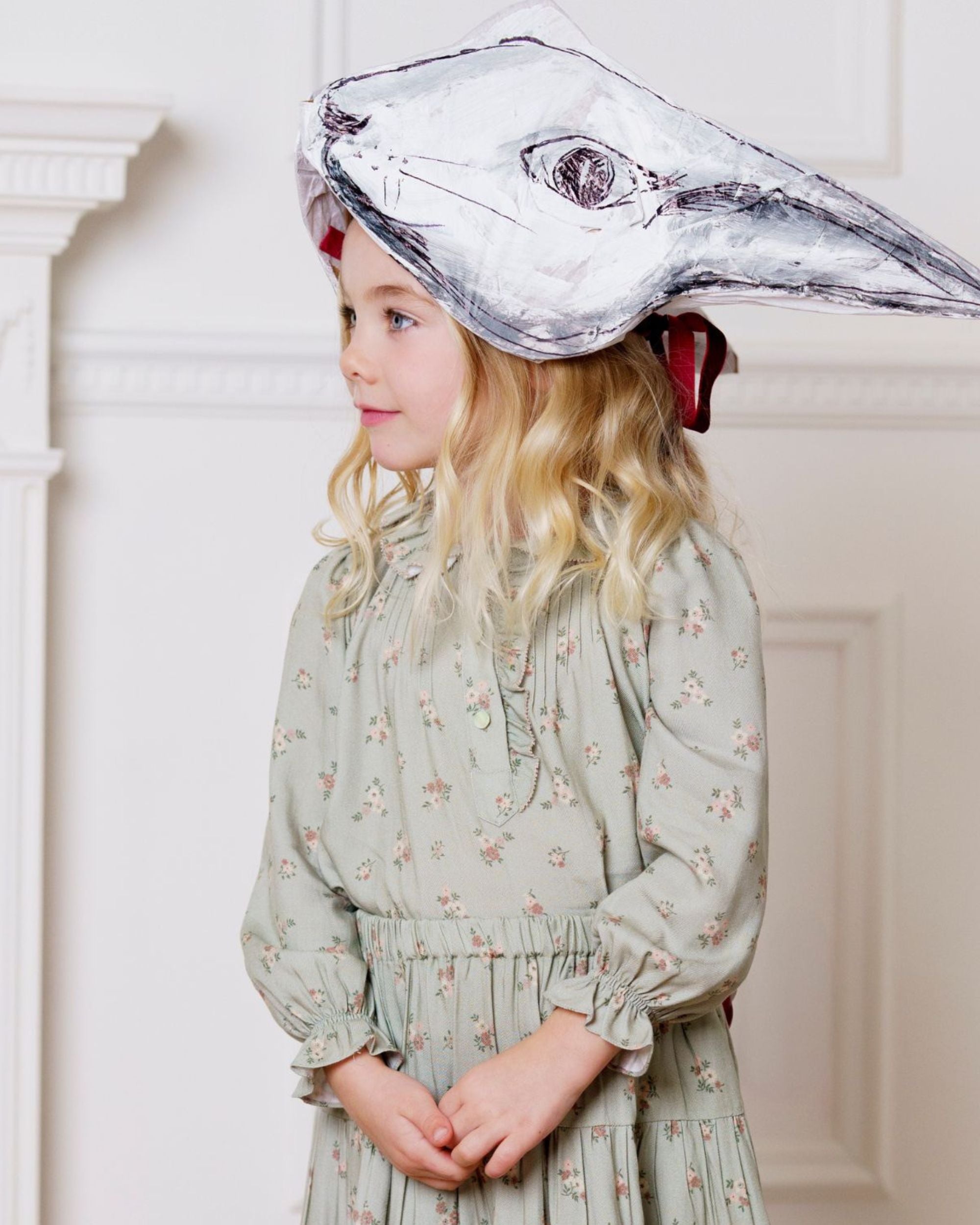 Julianne Blouse - Ditsy Bouquet Jade print