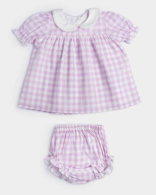 Minnie Dress- Embroidered Collar