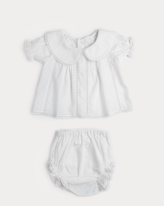 Elodie Blouse with Bloomer - Ivory