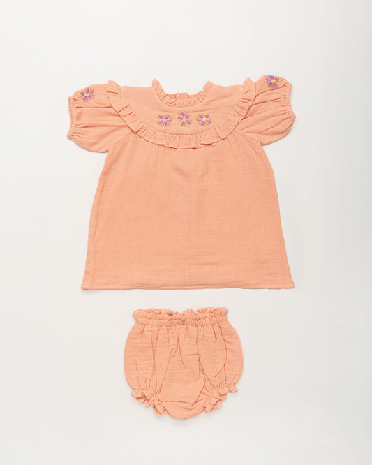Charlie Baby Dress & Bloomer Set - Candy floss