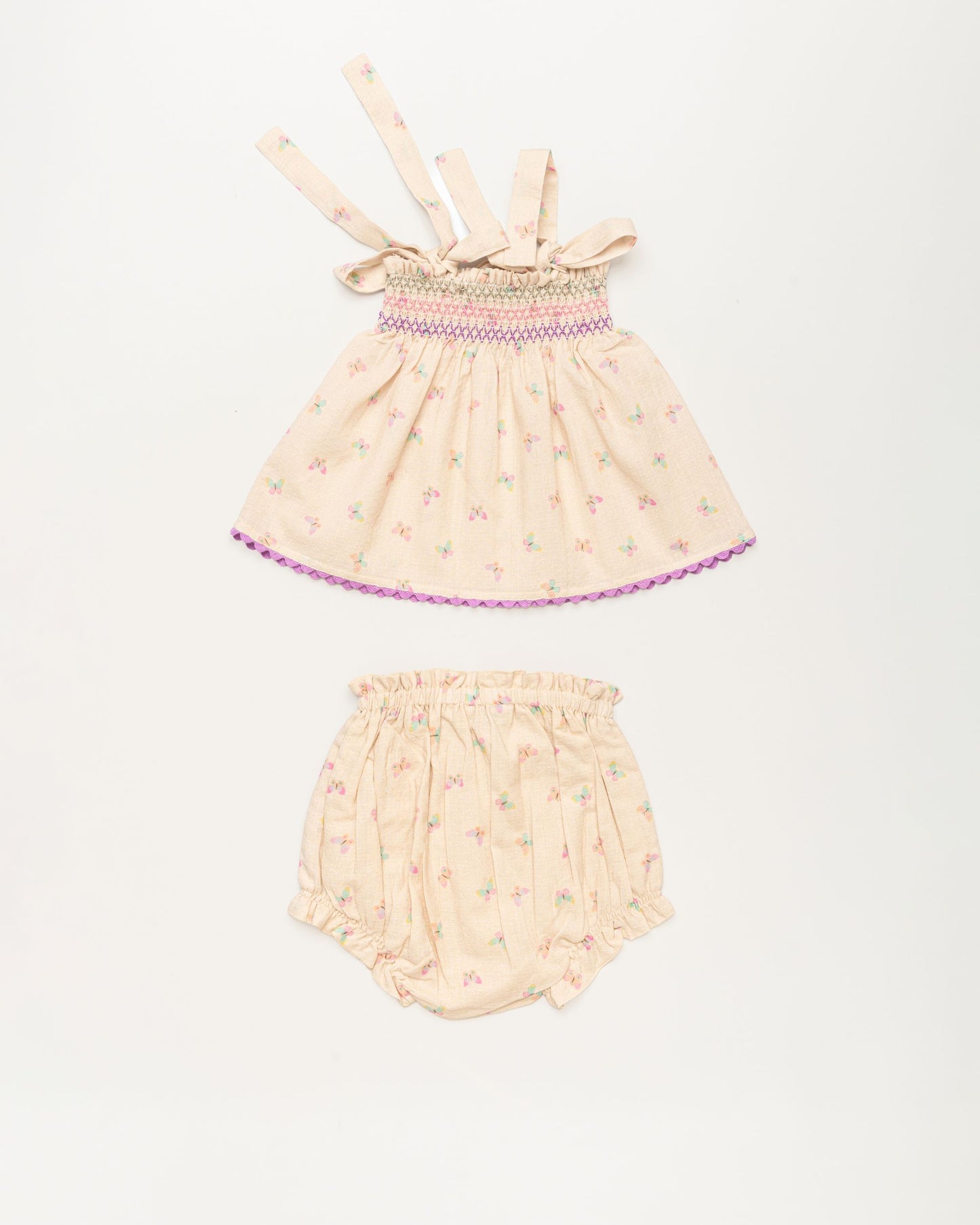 Didi Baby Smock Top & Bloomer Set - Butterflies print