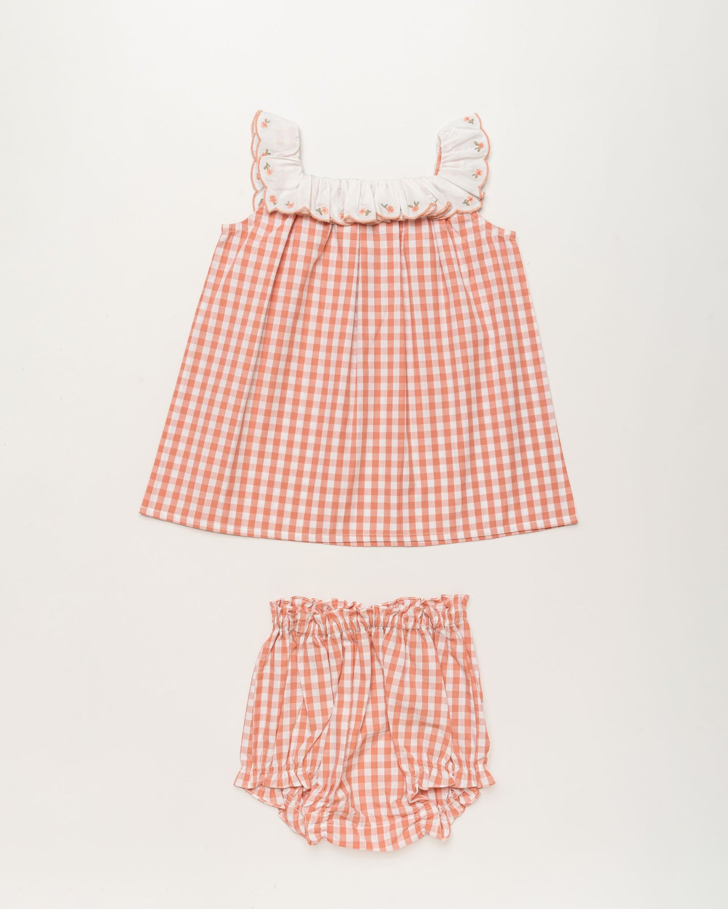 Diana Baby Dress with Bloomer Set - Peony