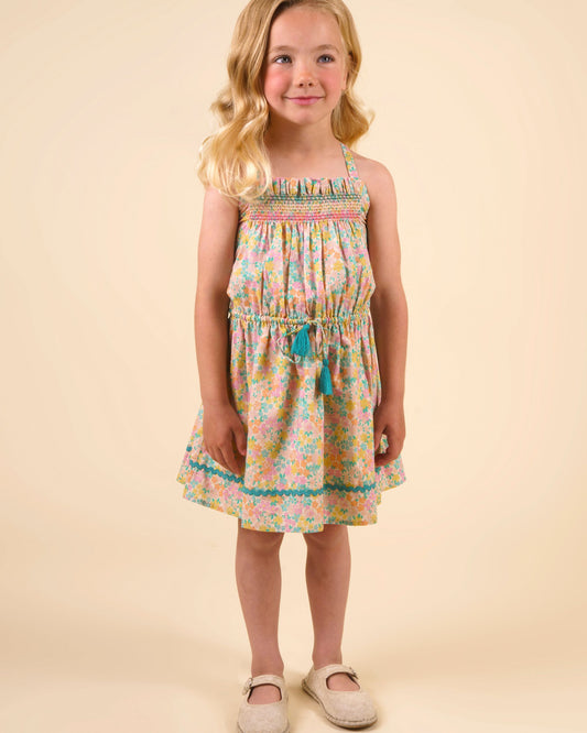 Alisson Dress - Emma Floral Mint print