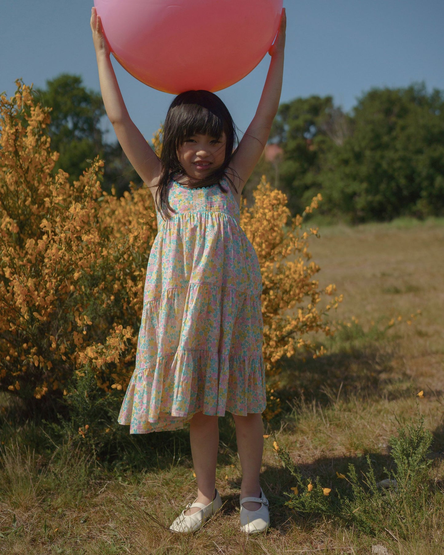 Laura Dress - Emma Floral Mint print
