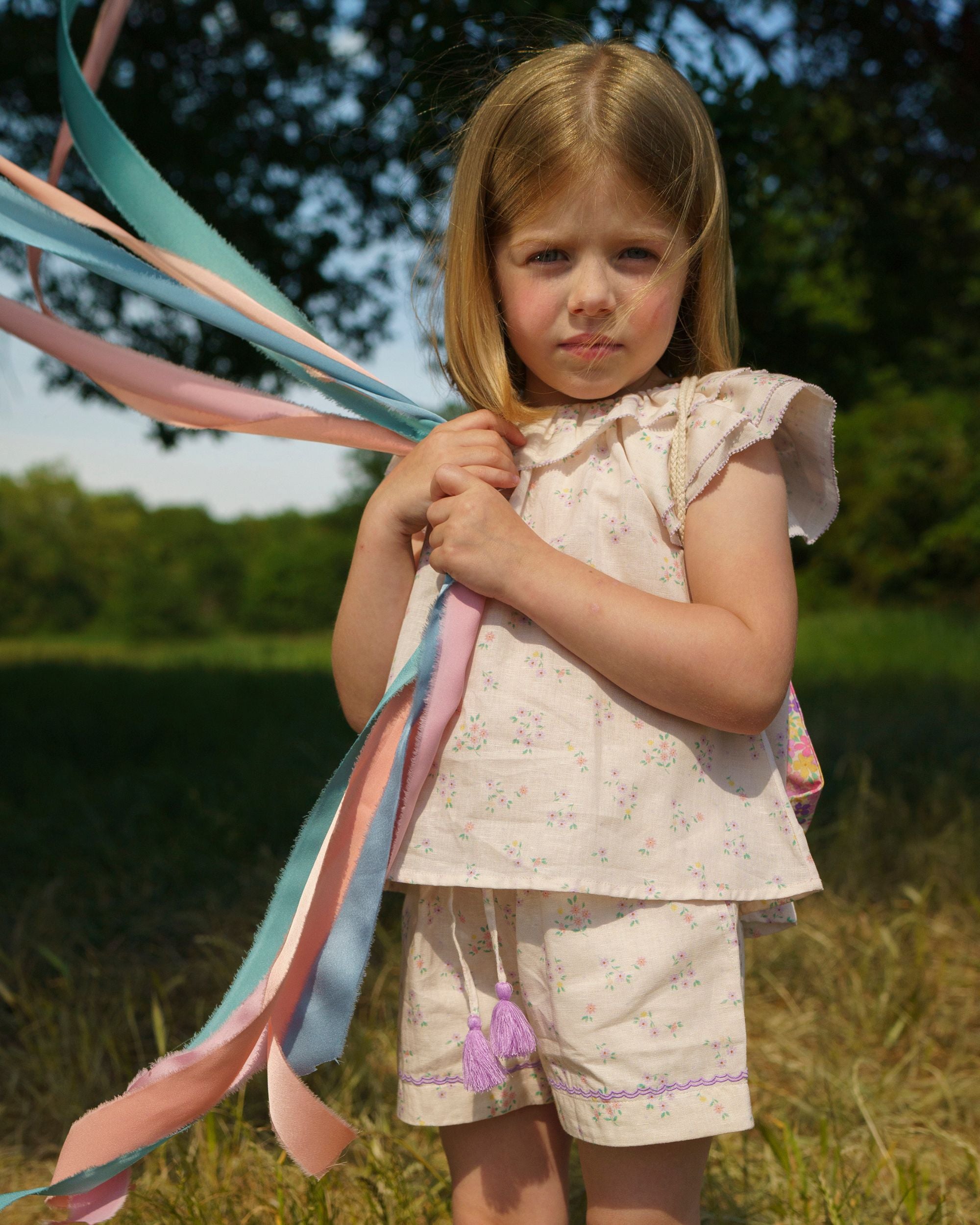Lola Blouse - Painted Bouquet print