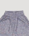 Early Sunday, Adrien Trouser in Celestial print, made from Printed 30s Cotton Twill fabric, featuring Relaxed design with ample room for movement, perfect for active kids, shown in a closeup flat-lay view