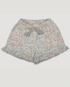 Early Sunday, Ambroise Shorts in Amelia print, made from Printed Cotton Twill fabric, featuring relaxed fit with an elasticated waistband for ease and comfort, shown in a front flat-lay view
