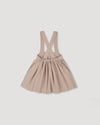 Early Sunday, Annie Skirt in Beige color, made from Cotton Corduroy fabric, featuring a relaxed fit with an elastic waistband & beautiful embroidery, shown in a back flat-lay view