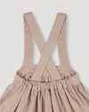 Early Sunday, Annie Skirt in Beige color, made from Cotton Corduroy fabric, featuring a relaxed fit with an elastic waistband & beautiful embroidery, shown in a closeup flat-lay view