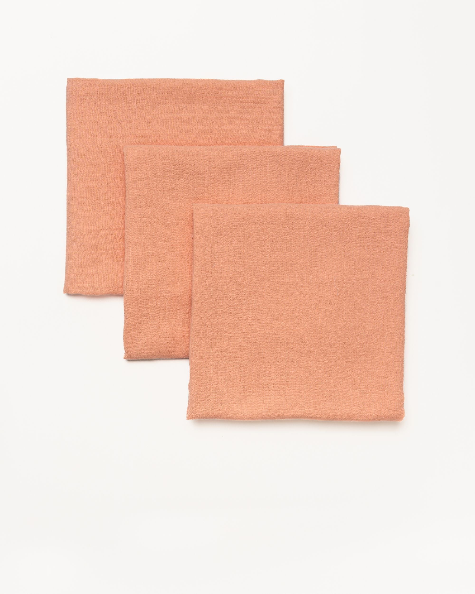 Early Sunday, Baby Napkin in Candy Floss color, made from Printed Cotton Double Gauze fabric, shown in a front flat-lay view