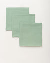Early Sunday, Baby Napkin in Mint color, made from Printed Cotton Double Gauze fabric, shown in a front flat-lay view