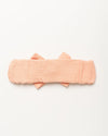 Early Sunday, Baby's Bow Headband in Candy Floss color, made from Cotton Double Gauze fabric, featuring a wide bow design, shown in a back flat-lay view