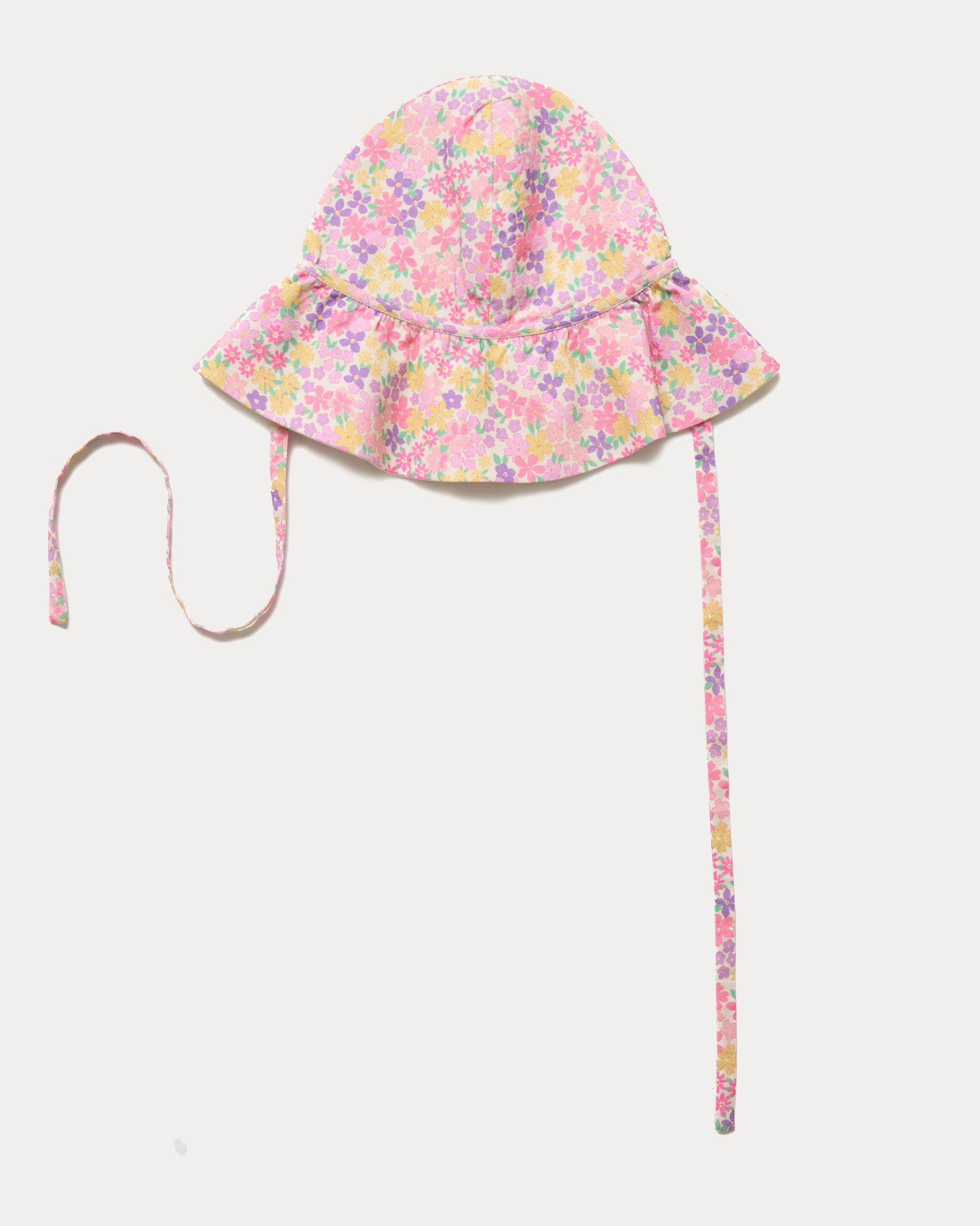 Bonnie Hat Cap - Emma Floral Purple – Early Sunday