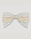 Early Sunday, Chiara Alligator Clip in Mini Flower print, made from Printed canvas 70% Cotton 30% Linen fabric, featuring a bow design on an alligator clip with a secure fit, shown in a front flat-lay view