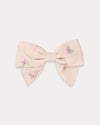 Early Sunday, Chiara Clip in Butterflies print, made from Printed Cotton Tiny Swiss Dobby fabric, featuring a bow design on an alligator clip with a secure fit, shown in a front flat-lay view