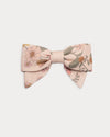 Early Sunday, Chiara Clip in Bloom Blush, made from Printed Viscose Twill fabric, featuring a bow design on an alligator clip with a secure fit, shown in a front flat-lay view