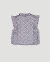Early Sunday, Deborah Jacket in Celestial print, made from Printed 30s Cotton Twill fabric, featuring Sleeveless design ideal for versatile layering in transitional weather, shown in a back flat-lay view